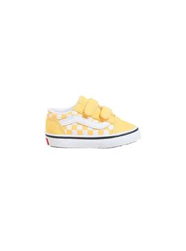 Zapatilla Niño/a Vans Old Skool Cuadros Amarilla