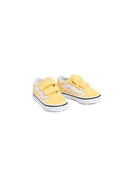 Zapatilla Niño/a Vans Old Skool Cuadros Amarilla