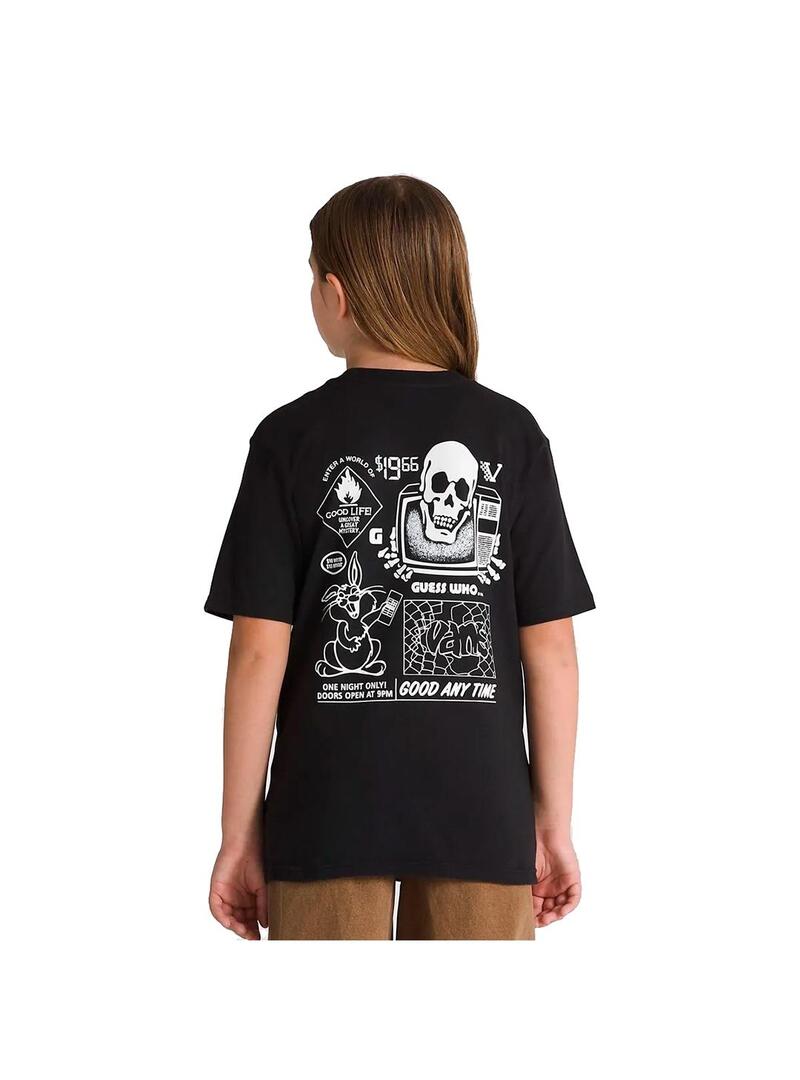 Camiseta Niño Vans Crazy Eddy Negra