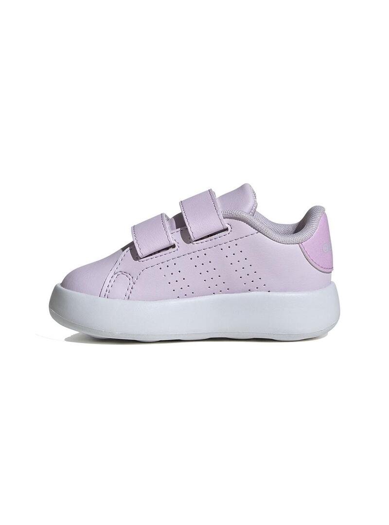Zapatilla Baby adidas Advantage Blanca Lila