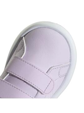 Zapatilla Baby adidas Advantage Blanca Lila