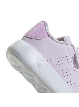 Zapatilla Baby adidas Advantage Blanca Lila