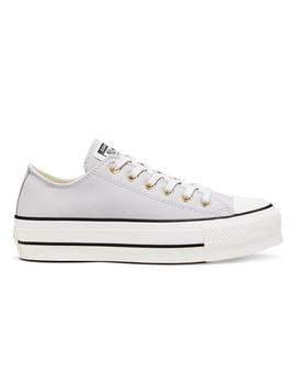 Zapatilla Mujer Converse All Star Platform Nubuck Low T Gris