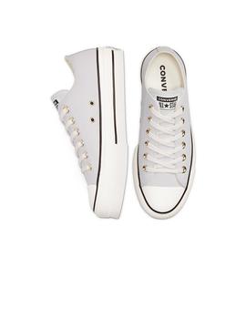 Zapatilla Mujer Converse All Star Platform Nubuck Low T Gris