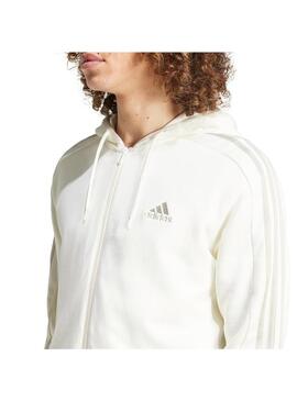 Sudadera Hombre adidas 3 Stripes Beige