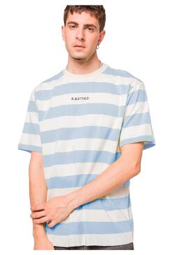 Camiseta Hombre Kaotiko Niall Stripes Lila