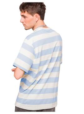 Camiseta Hombre Kaotiko Niall Stripes Lila