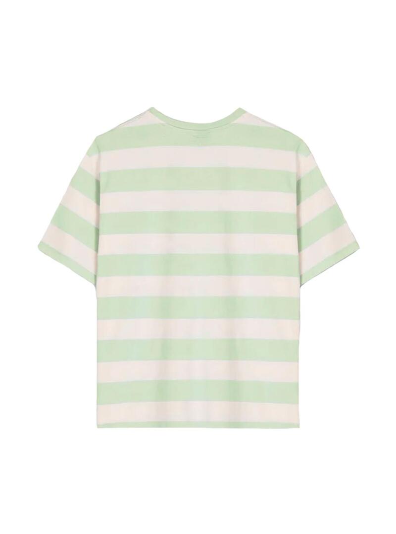 Camiseta Hombre Kaotiko Niall Stripes Menta