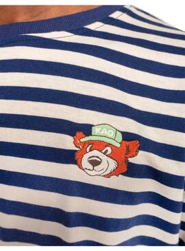 Camiseta Hombre Kaotiko Stipes Oso Azul