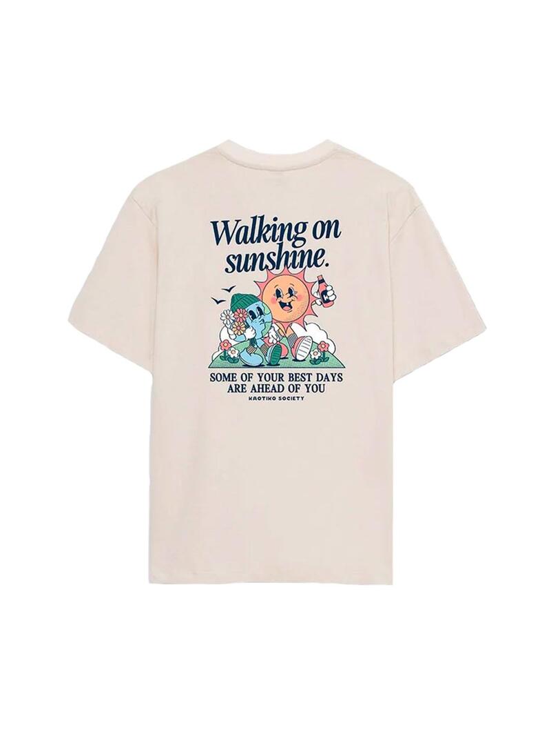 Camiseta Hombre Kaotiko Organic Walking Beige