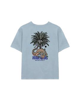 Camiseta Mujer Kaotiko Washed Azul