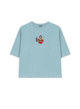 Camiseta Mujer Kaotiko Sumo Ramen Azul