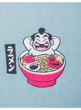 Camiseta Mujer Kaotiko Sumo Ramen Azul