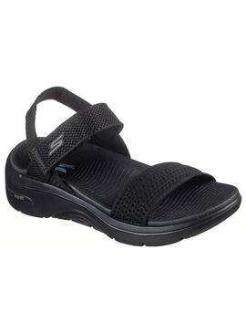 Sandalia Mujer Skechers Go Walk Arch Fit Negro