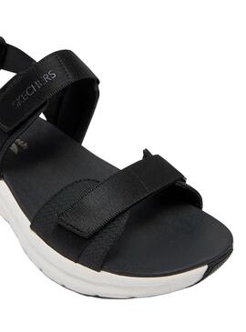 Sandalia Mujer Skechers Arch Fit 2.0 Negro/Blanco