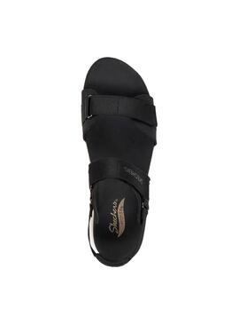Sandalia Mujer Skechers Arch Fit 2.0 Negro/Blanco
