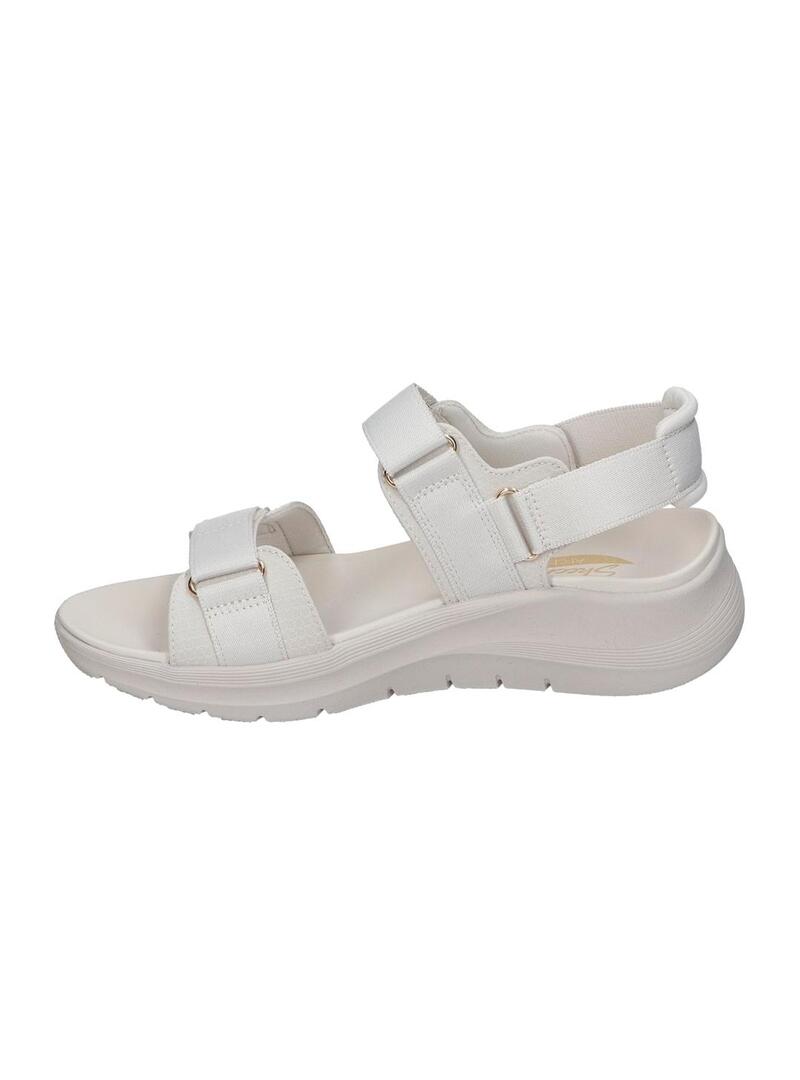 Sandalia Mujer Skechers Arch Fit 2.0 Crema