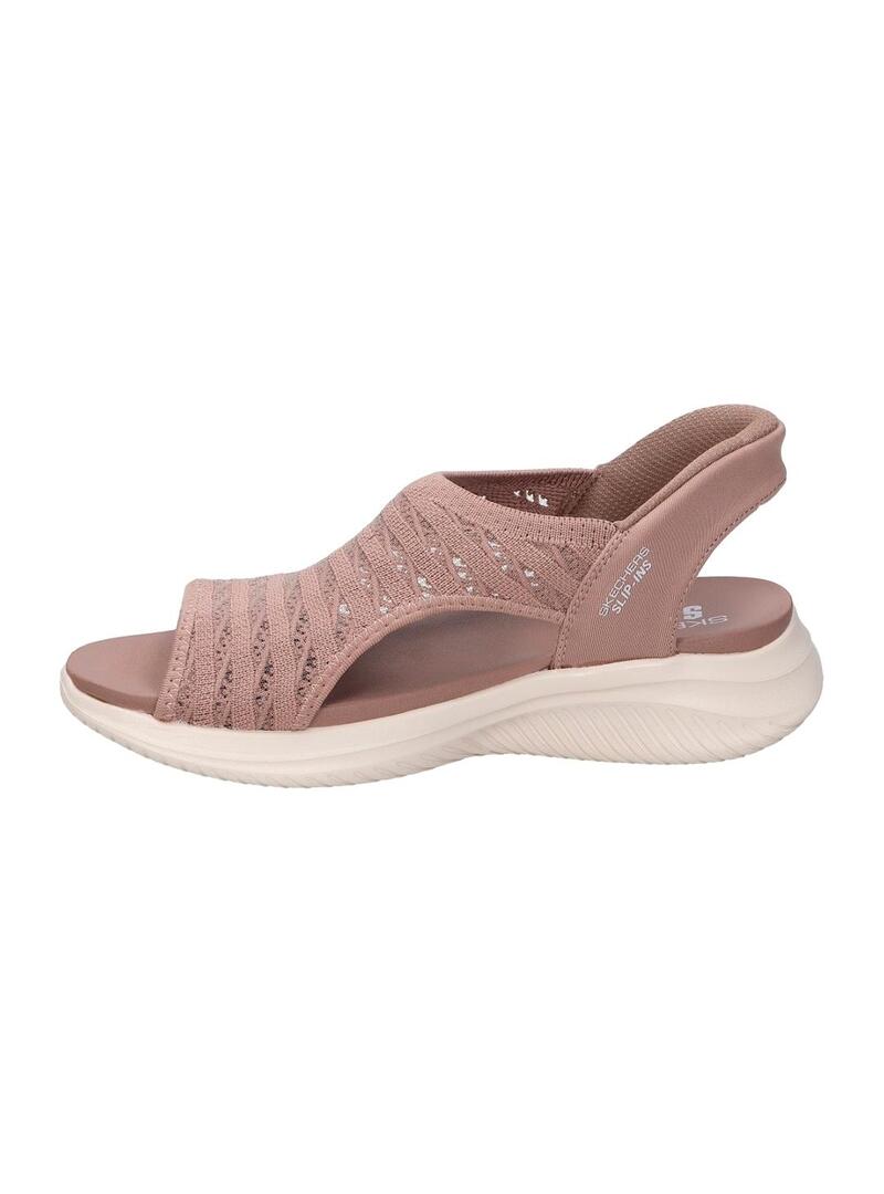 Sandalia Mujer Skechers Ultra Flex 3.0 Marrón