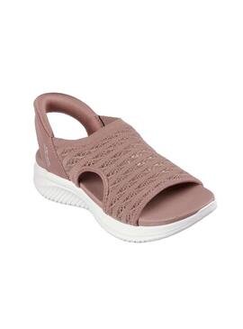 Sandalia Mujer Skechers Ultra Flex 3.0 Marrón