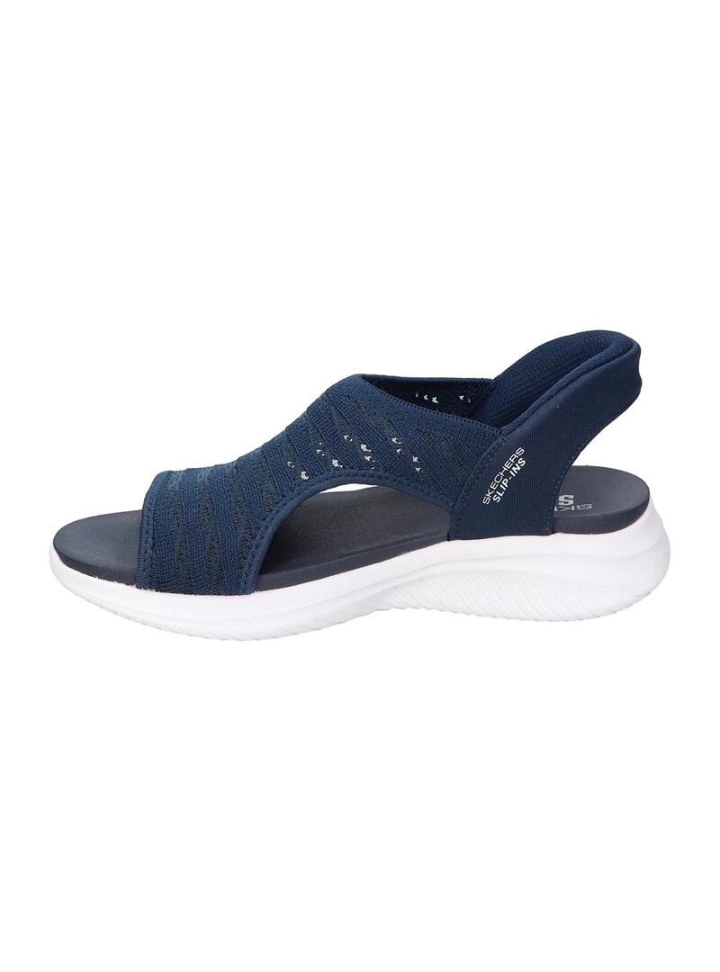Sandalia Mujer Skechers Ultra Flex 3.0 Marino