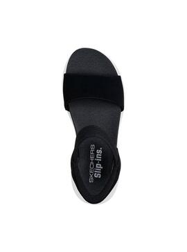 Sandalia Mujer Skechers Ultra Flex 3.0 Negro/Blanco