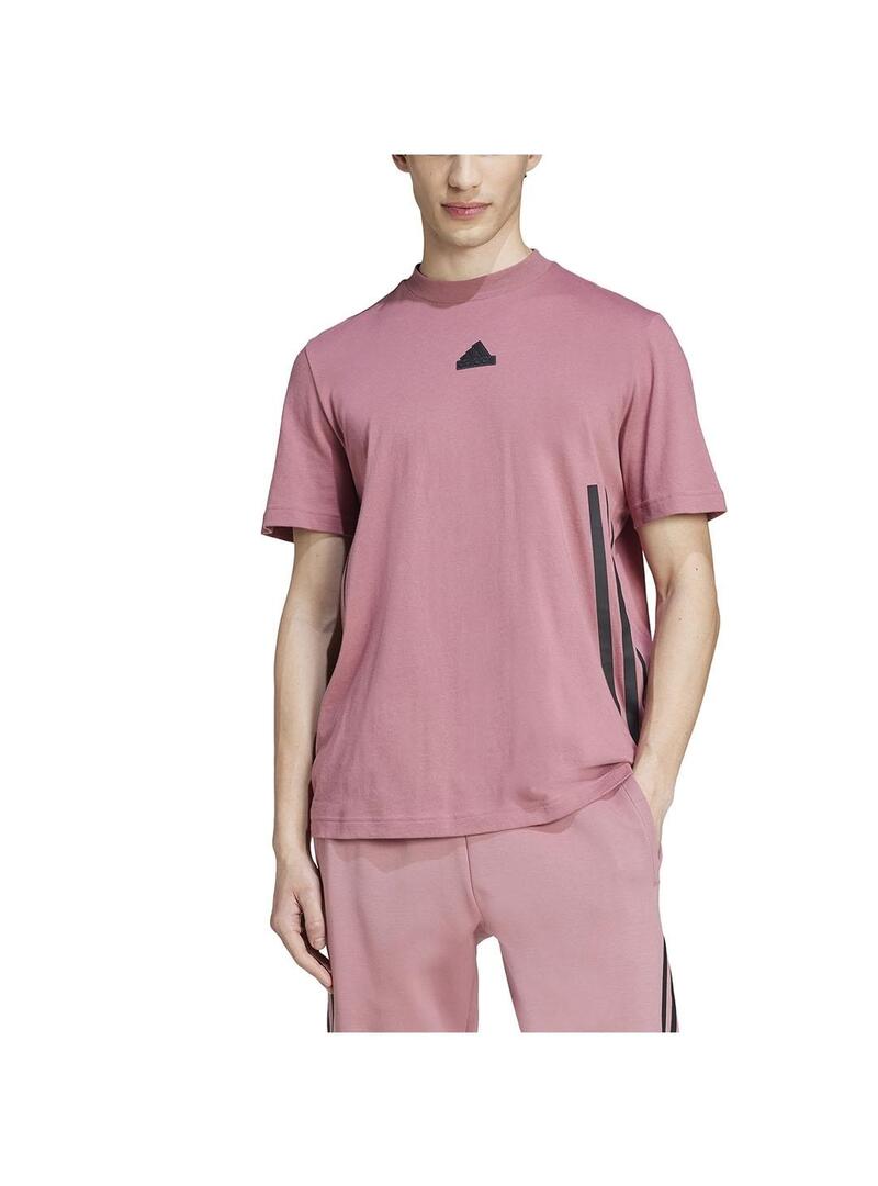 Camiseta Hombre adidas 3S Rosa