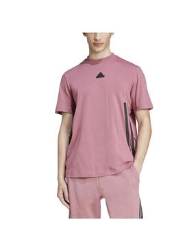 Camiseta Hombre adidas 3S Rosa