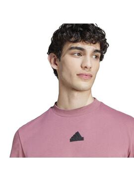 Camiseta Hombre adidas 3S Rosa