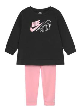 Chandal Niña Nike Crew Legging Negro Rosa