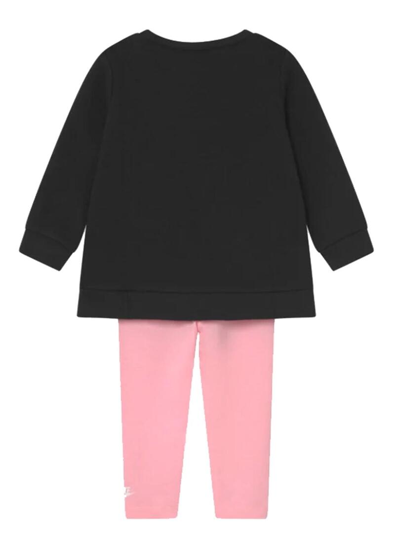 Chandal Niña Nike Crew Legging Negro Rosa