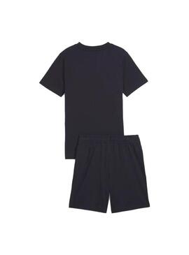 Conjunto Niño Puma Ess Logo Marino