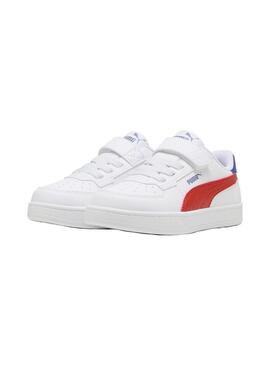 Zapatilla Junior Puma Caven 2.0 AC  PS Blanco/Rojo