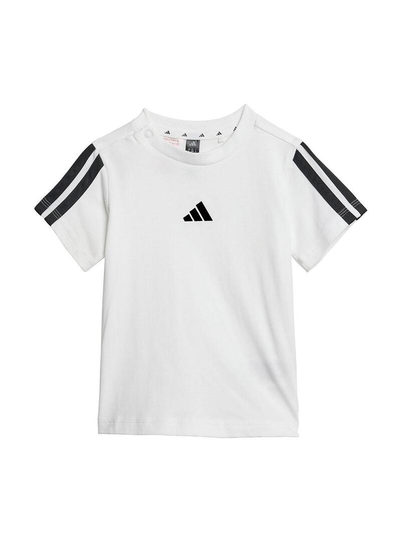 Conjunto Niño/a adidas 3S Blanco Negro