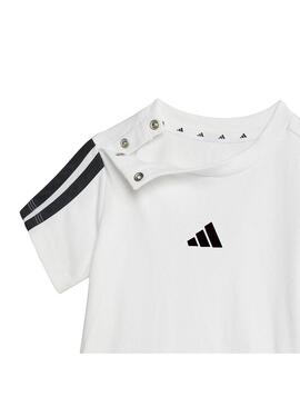 Conjunto Niño/a adidas 3S Blanco Negro