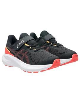 Zapatilla Niño Asics Gt-1000 13 Negro Naranja