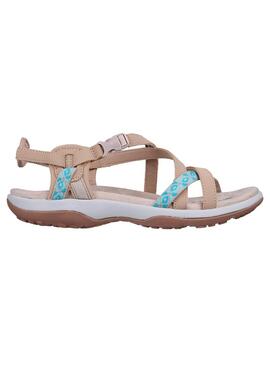 Zapatilla Mujer Skechers Reggae Slim Beige