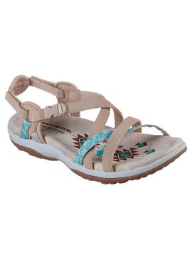 Zapatilla Mujer Skechers Reggae Slim Beige