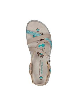Zapatilla Mujer Skechers Reggae Slim Beige