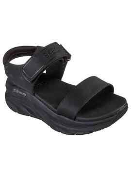 Sandalia Mujer Skechers D´Lux Walker Negro