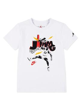 Camiseta Niño/a Jordan Jamming Blanca