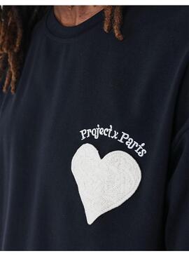 Camiseta Hombre Project X Paris Corazón Negro