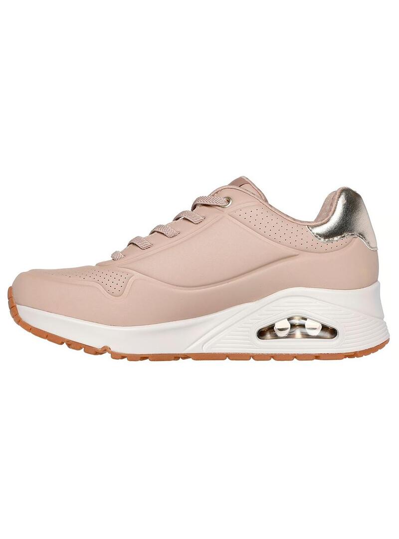 Zapatilla Mujer Skechers Uno-Shimmer Away Nude