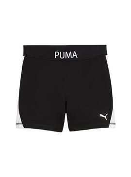 Short Malla Mujer Puma Strong Negro Blannco