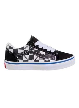 Zapatilla Niño Vans Old Skool Logo Check Negro