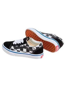 Zapatilla Niño Vans Old Skool Logo Check Negro