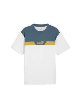 Camiseta Hombre Puma Power Verde Blanca