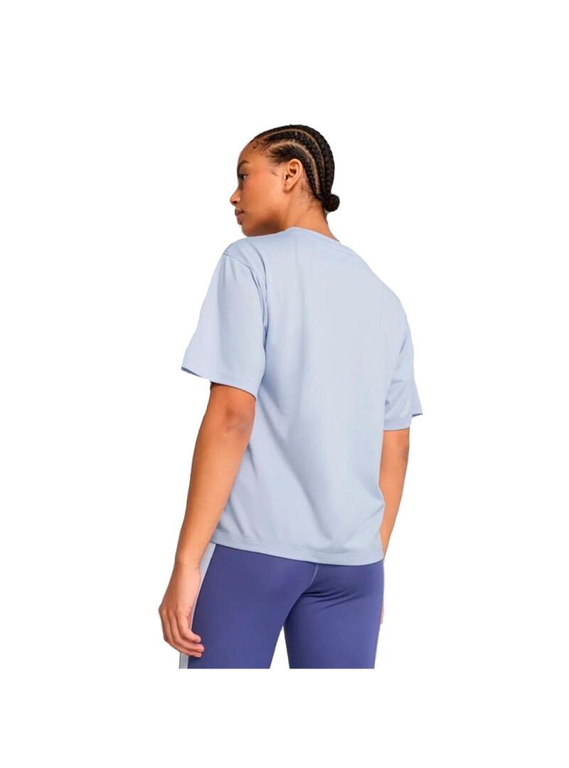 Camiseta Mujer Puma Tad Essential Relaxed Celeste