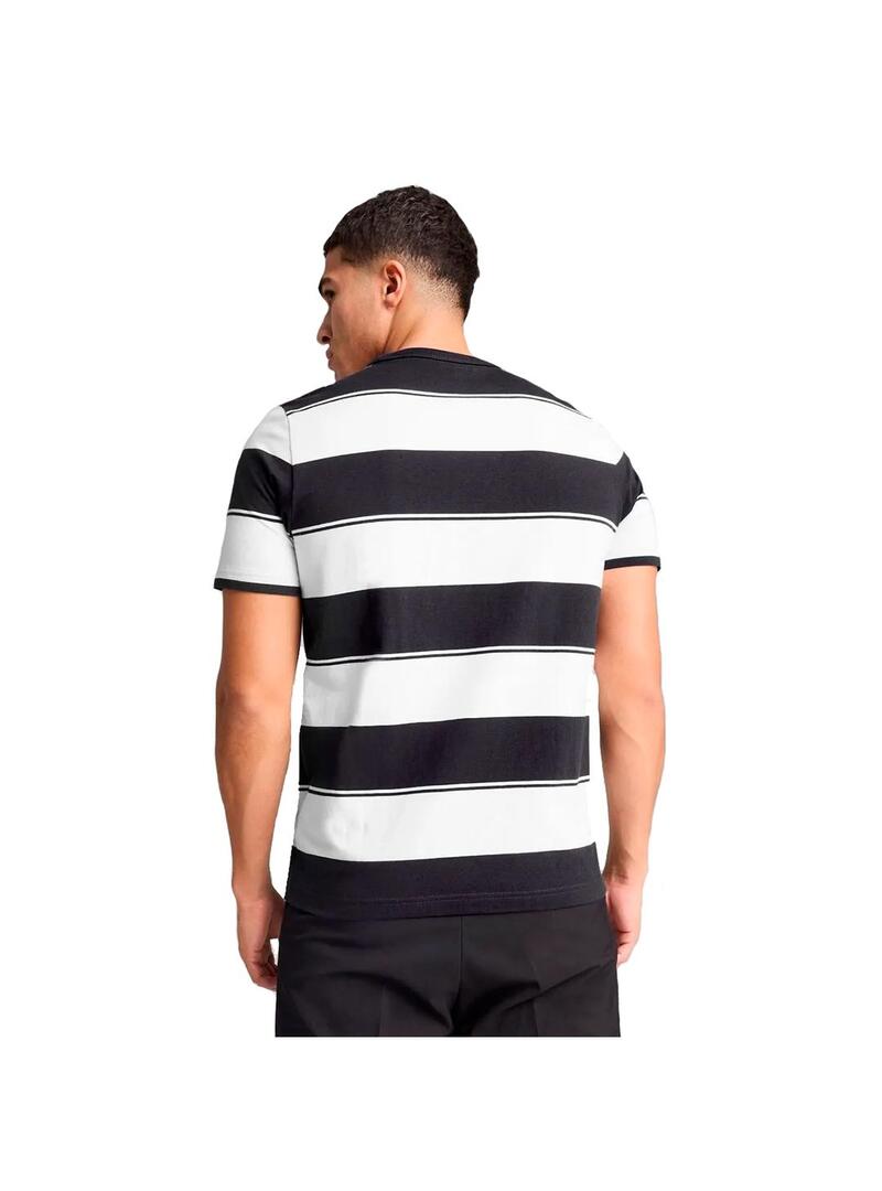 Camiseta Hombre Puma Class Stripe Marino Blanco
