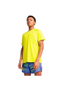 Camiseta Hombre Puma Run Velocity Verde Fluor