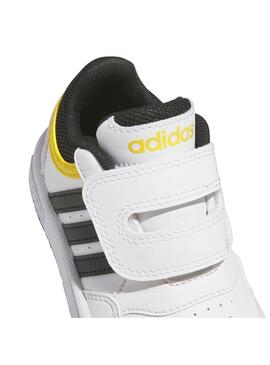Zapatilla Niño/a adidas Hoop Blanca Negra Amarilla